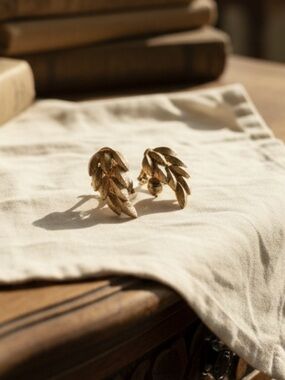 Monet | Vintage Gold Wing Clip-On Earrings